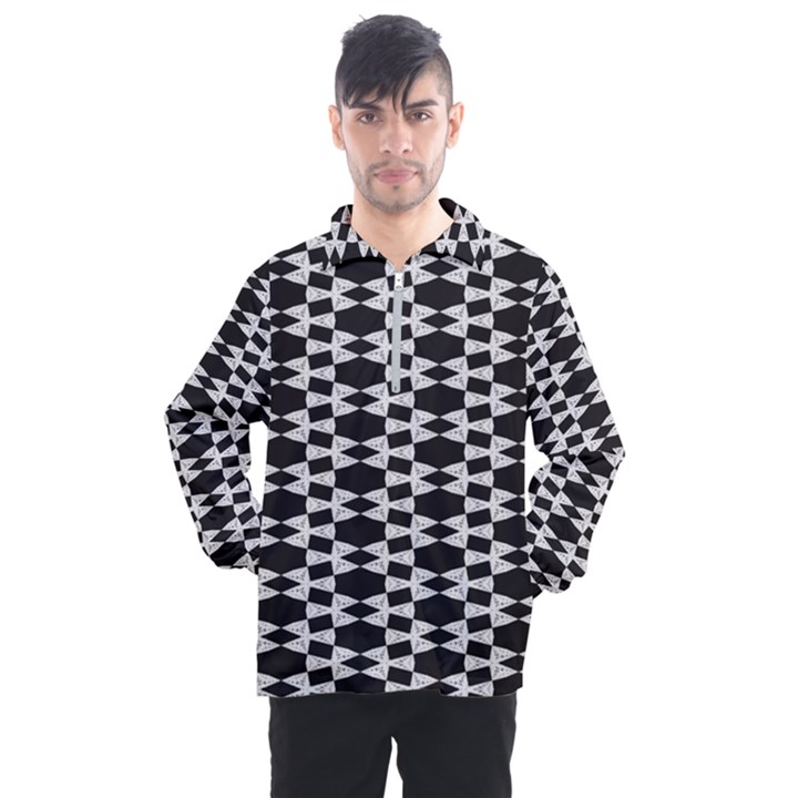 geometric Men s Half Zip Pullover