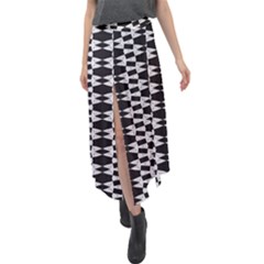 Geometric Velour Split Maxi Skirt by Sparkle