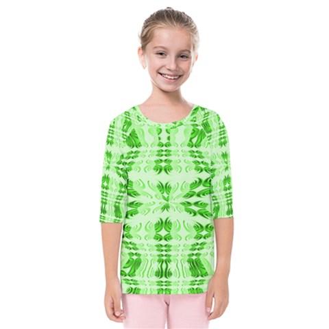 Digital Illusion Kids  Quarter Sleeve Raglan Tee by Sparkle