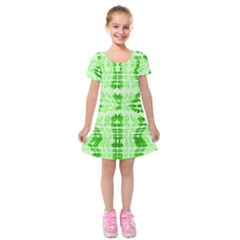 Digital Illusion Kids  Short Sleeve Velvet Dress by Sparkle