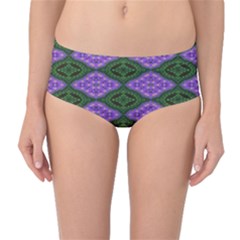 Digital Grapes Mid-waist Bikini Bottoms by Sparkle