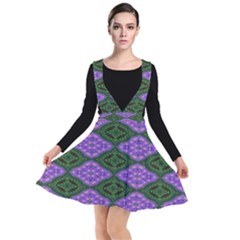 Digital Grapes Plunge Pinafore Dress by Sparkle