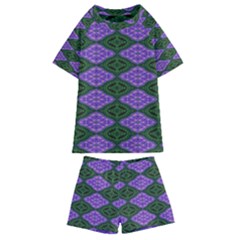 Digital Grapes Kids  Swim Tee And Shorts Set by Sparkle