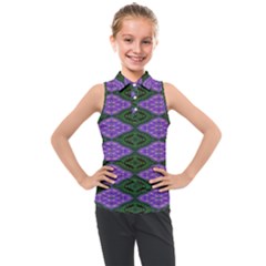 Digital Grapes Kids  Sleeveless Polo Tee