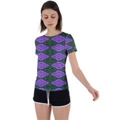 Digital Grapes Back Circle Cutout Sports Tee