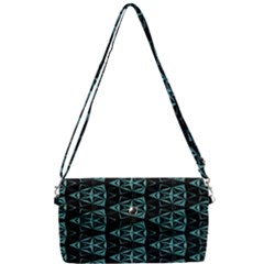 Digital Triangles Removable Strap Clutch Bag