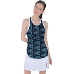 Digital Triangles Racer Back Mesh Tank Top