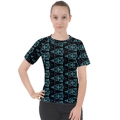 Digital Triangles Women s Sport Raglan Tee