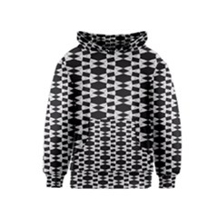 Black And White Triangles Kids  Pullover Hoodie by Sparkle