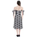 Black And White Triangles Shoulder Tie Bardot Midi Dress View2