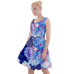 Flowers Knee Length Skater Dress