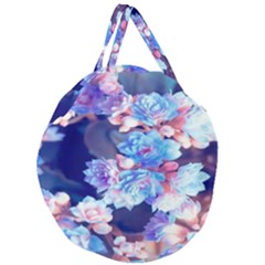 Flowers Giant Round Zipper Tote by Sparkle