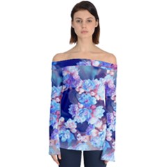 Flowers Off Shoulder Long Sleeve Top by Sparkle