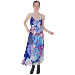 Flowers Tie Back Maxi Dress