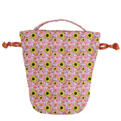 Hawaii Ghost Pink Drawstring Bucket Bag by snowwhitegirl