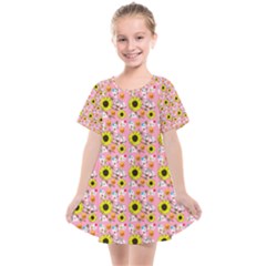 Hawaii Ghost Pink Kids  Smock Dress by snowwhitegirl