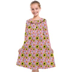 Hawaii Ghost Pink Kids  Midi Sailor Dress