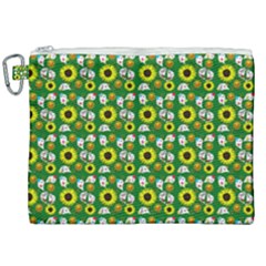 Hawaii Ghost Green Canvas Cosmetic Bag (xxl) by snowwhitegirl