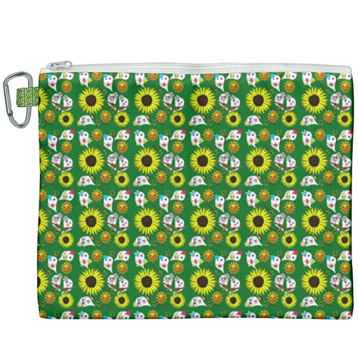 Hawaii Ghost Green Canvas Cosmetic Bag (XXXL)