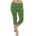 Hawaii Ghost Green Lightweight Velour Capri Yoga Leggings View1