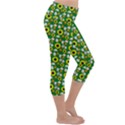 Hawaii Ghost Green Lightweight Velour Capri Yoga Leggings View3