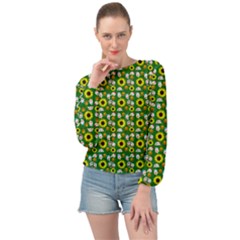 Hawaii Ghost Green Banded Bottom Chiffon Top by snowwhitegirl