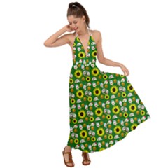 Hawaii Ghost Green Backless Maxi Beach Dress by snowwhitegirl