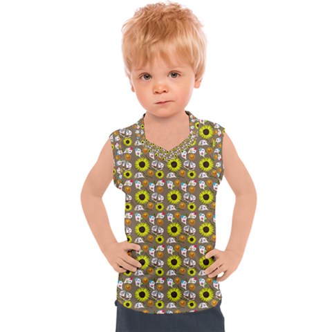 Hawaii Ghost Beige Kids  Sport Tank Top by snowwhitegirl