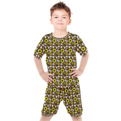 Hawaii Ghost Brown Kids  Tee And Shorts Set by snowwhitegirl