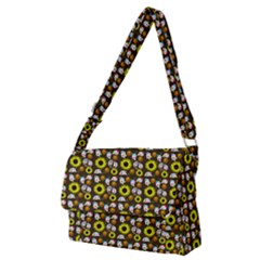 Hawaii Ghost Brown Full Print Messenger Bag (m)