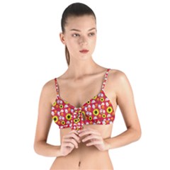 Hawaii Ghost Red Tie Up Cut Bikini Top