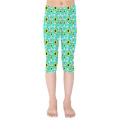 Hawaii Ghost Aqua Kids  Capri Leggings  by snowwhitegirl