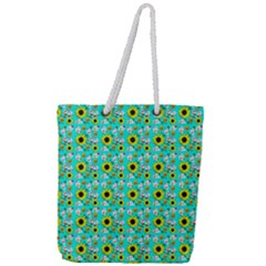 Hawaii Ghost Aqua Full Print Rope Handle Tote (large) by snowwhitegirl