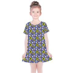 Hawaii Ghost Blue Kids  Simple Cotton Dress by snowwhitegirl