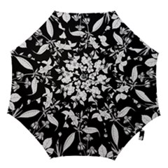 Black Flowers Hook Handle Umbrellas (small)