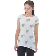 Happy St Patricks Day Symbol Motif Pattern Cap Sleeve High Low Top by dflcprintsclothing