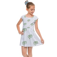 Happy St Patricks Day Symbol Motif Pattern Kids  Cap Sleeve Dress by dflcprintsclothing