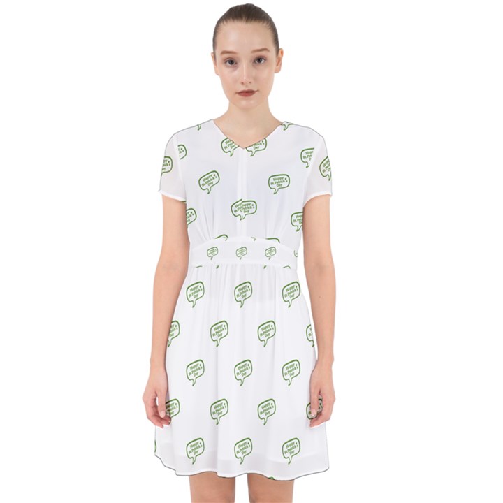 Happy St Patricks Day Symbol Motif Pattern Adorable in Chiffon Dress