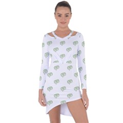 Happy St Patricks Day Symbol Motif Pattern Asymmetric Cut-out Shift Dress by dflcprintsclothing