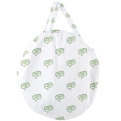 Happy St Patricks Day Symbol Motif Pattern Giant Round Zipper Tote by dflcprintsclothing