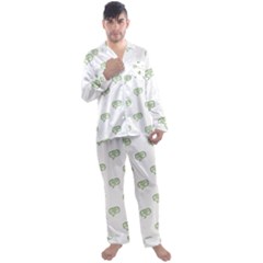 Happy St Patricks Day Symbol Motif Pattern Men s Satin Pajamas Long Pants Set by dflcprintsclothing