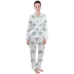 Happy St Patricks Day Symbol Motif Pattern Satin Long Sleeve Pyjamas Set by dflcprintsclothing