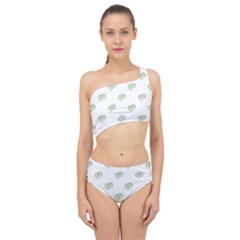 Happy St Patricks Day Symbol Motif Pattern Spliced Up Two Piece Swimsuit