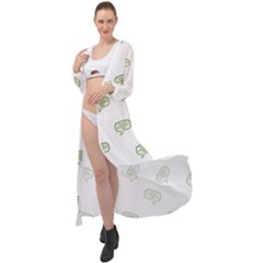 Happy St Patricks Day Symbol Motif Pattern Maxi Chiffon Beach Wrap by dflcprintsclothing