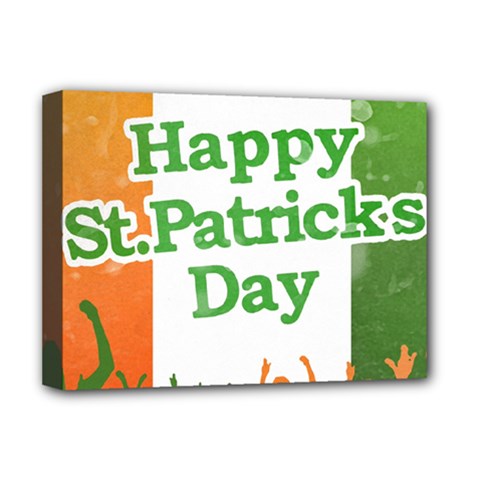 Happy St Patricks Day Design Deluxe Canvas 16  X 12  (stretched)  by dflcprintsclothing