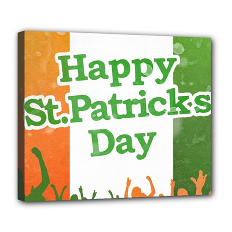 Happy St Patricks Day Design Deluxe Canvas 24  X 20  (stretched) by dflcprintsclothing