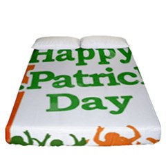 Happy St Patricks Day Design Fitted Sheet (california King Size)