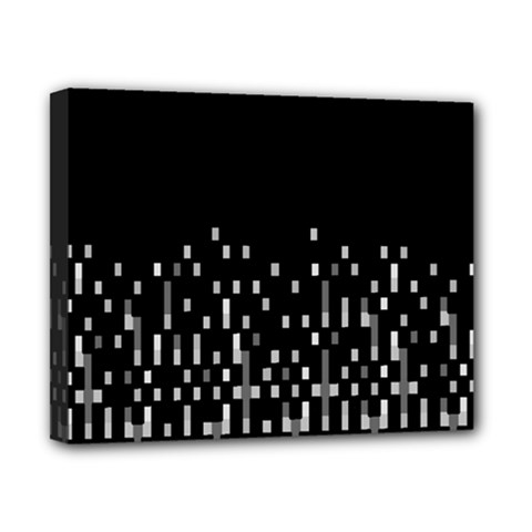 Black And White Matrix Patterned Design Canvas 10  X 8  (stretched) by dflcprintsclothing