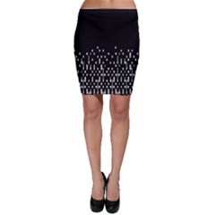 Black And White Matrix Patterned Design Bodycon Skirt by dflcprintsclothing