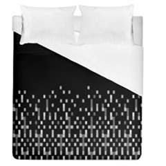 Black And White Matrix Patterned Design Duvet Cover (queen Size)